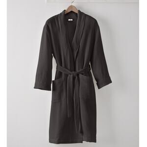 Oake Airy Cotton Gauze Robe Medium New Darke Gray